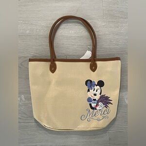 NEW Disney‎ Parks EPCOT France Pavilion Minnie Mouse Merci Lavender Tote Bag